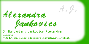 alexandra jankovics business card